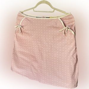 Barbie Pink Polka Dot Straight Skirt with Pockets and Bows in Pink and White